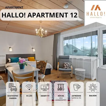 Hallo!-apartment: Cozy City Center With Sunny Balcony Apartment Bad Worishofen